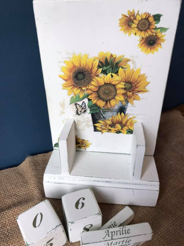 Calendar perpetuu handmade, model Floarea-soarelui [3]