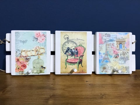 Cuiere și suporturi pentru chei - Mini cuier pentru copii, model Vintage