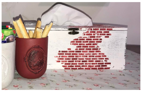 Suport șervețele handmade, model Cărămizi [1]