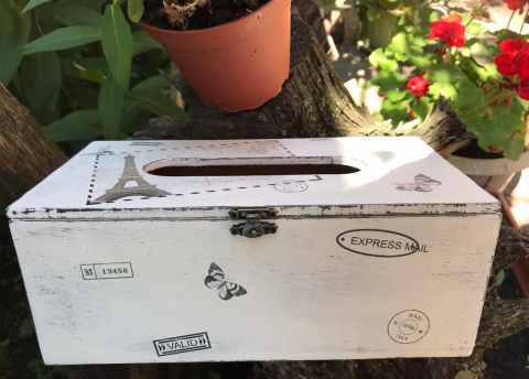 Suport șervețele handmade, model Carte poștală [2]