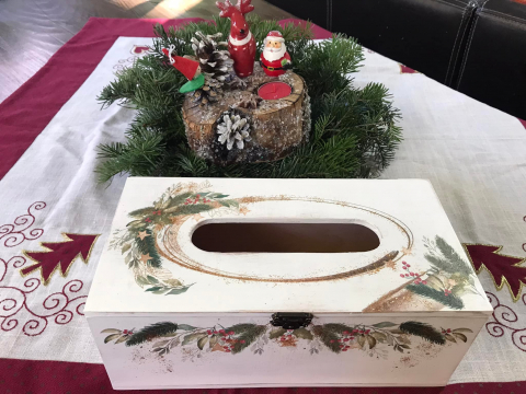 Decorațiuni pentru sărbători - Suport șervețele handmade, model Crăciun