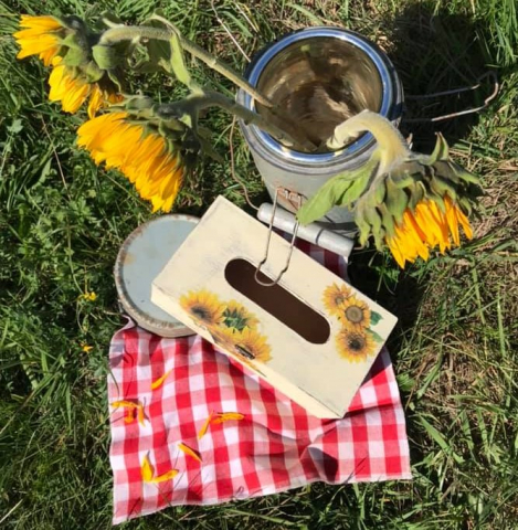 Suport șervețele handmade, model Floarea-Soarelui [4]