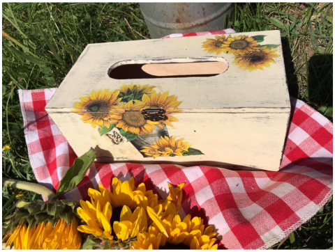 Suport șervețele handmade, model Floarea-Soarelui [1]