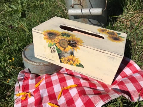 Suporturi șervețele - Suport șervețele handmade, model Floarea-Soarelui