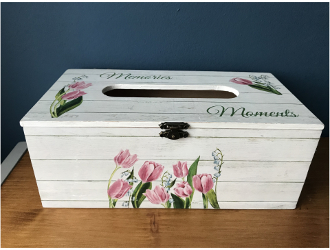 Suport șervețele handmade, model Lalele [1]