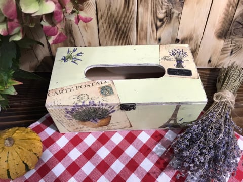 Suporturi șervețele - Suport șervețele handmade, model Lavandă