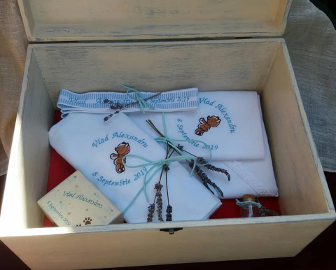 Trusouri botez - Trusou botez personalizat pentru băiat, model Vlad