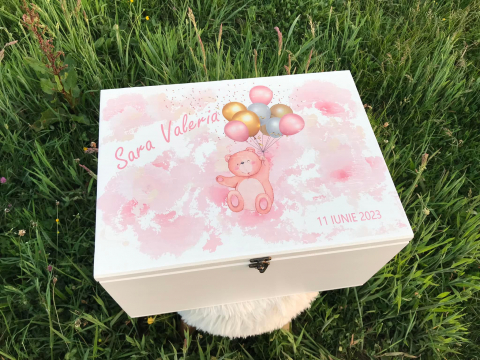 Trusouri botez - Trusou botez personalizat pentru fetiță, model Sara