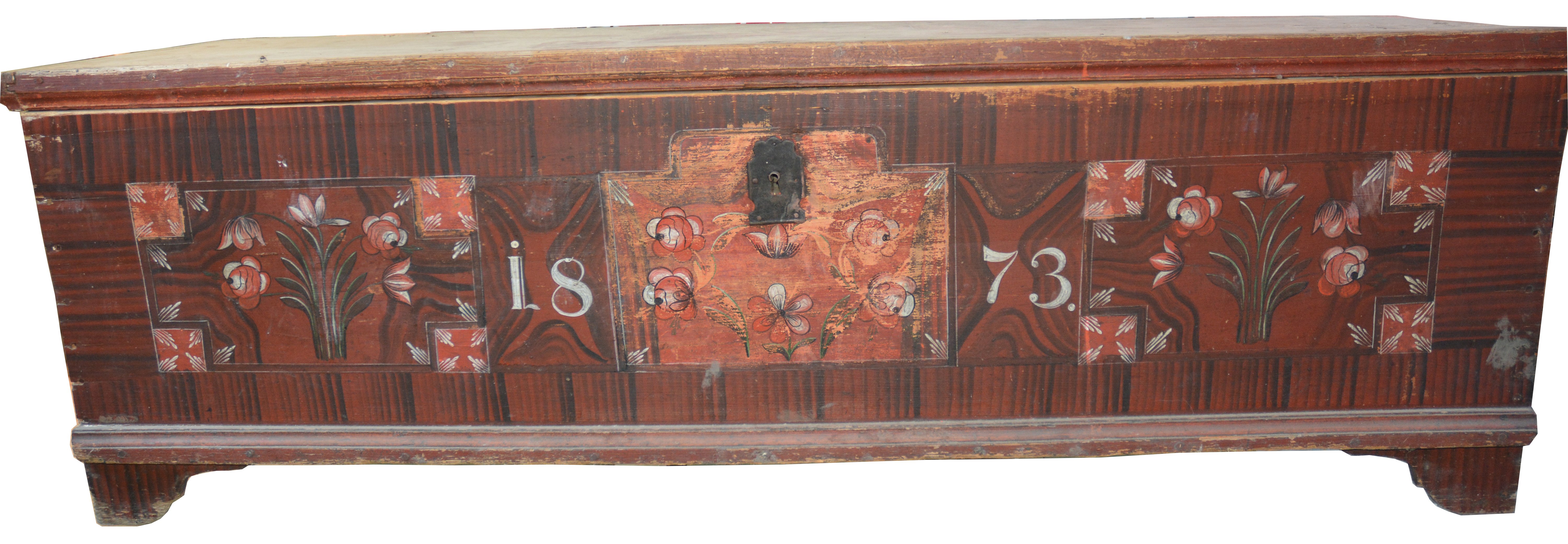 Restaurare ladă de zestre pictată zona Brașov