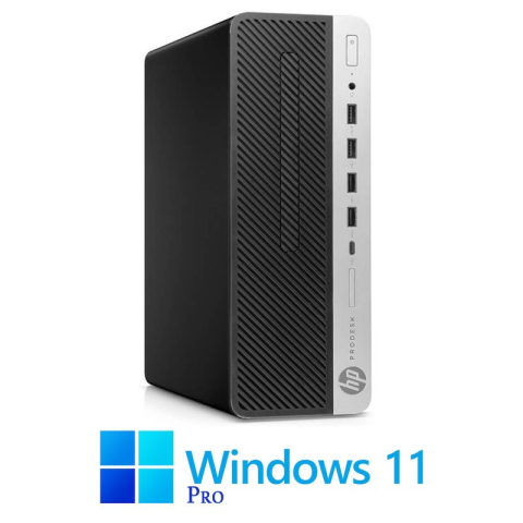 Calculatoare Refurbished - Calculatoare HP ProDesk 600 G5 SFF, Hexa Core i5-9500, 256GB SSD, Win 11 Pro