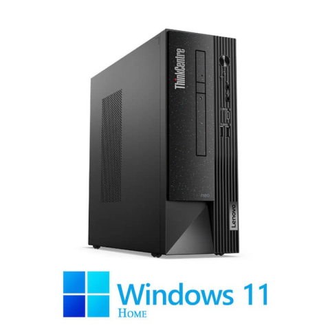 Calculatoare Refurbished - Calculator Lenovo Neo 50s Gen 4 SFF, Quad Core i3-13100, 256GB SSD, Win 11 Home