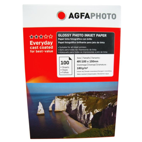 Hârtie & Papetărie - Hartie foto Agfa Glossy 4R, 180 g/mp