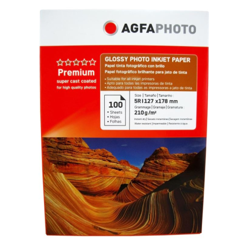 Hârtie & Papetărie - Hartie foto Agfa Glossy 5R, 210 g/mp