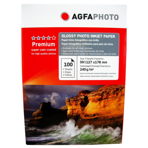 Hârtie & Papetărie - Hartie foto Agfa Glossy 5R, 240 g/mp