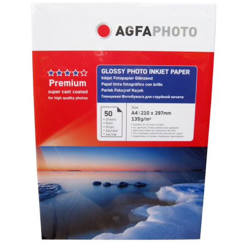 Hârtie foto - Hartie foto Agfa Glossy A4, 135 g/mp