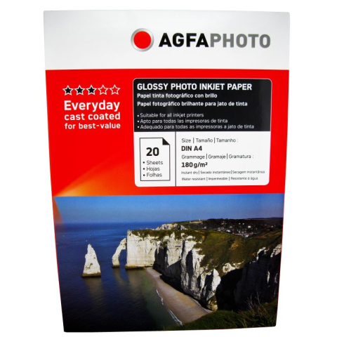 Hârtie & Papetărie - Hartie foto Agfa Glossy A4, 180 g/mp