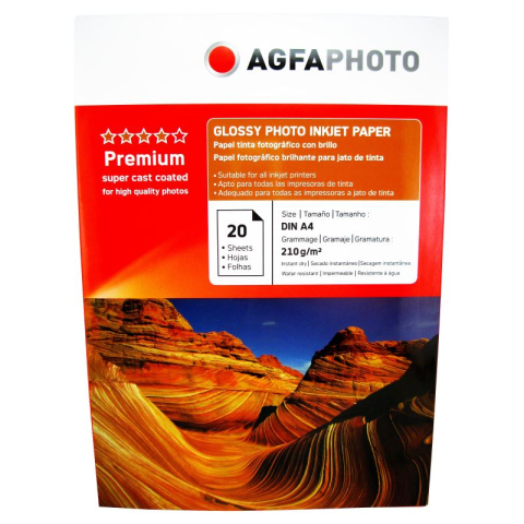 Hârtie & Papetărie - Hartie foto Agfa Glossy A4, 210 g/mp