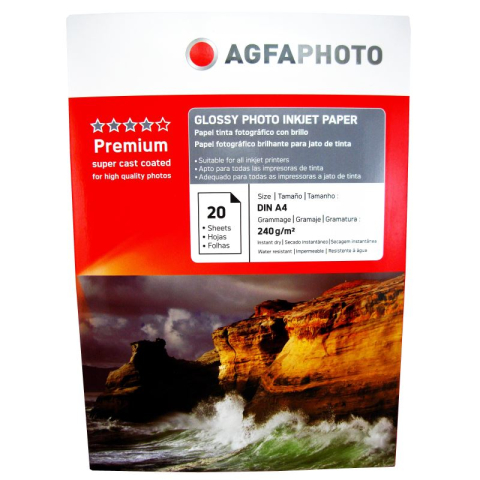 Hârtie & Papetărie - Hartie foto Agfa Glossy A4, 240 g/mp