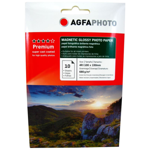 Hârtie & Papetărie - Hartie foto Agfa Magnetic Glossy 4R, 680 g/mp