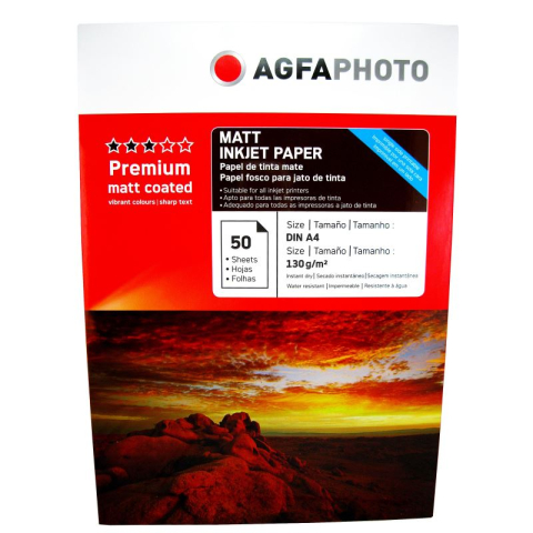 Hârtie & Papetărie - Hartie foto Agfa Matte A4, 130 g/mp
