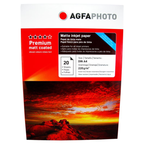 Hârtie & Papetărie - Hartie foto Agfa Matte Double  A4, 220 g/mp