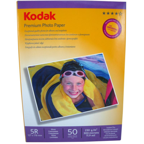 Hârtie foto - Hartie foto Kodak Premium Glossy 5R, 230 g/mp