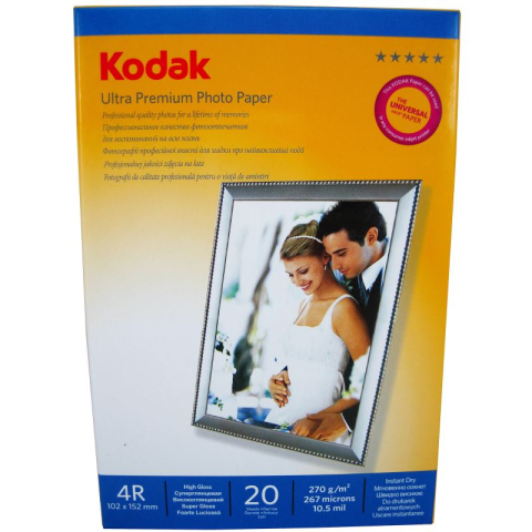 Hârtie foto - Hartie foto Kodak Ultra Premium High Glossy  4R RC, 270 g/mp