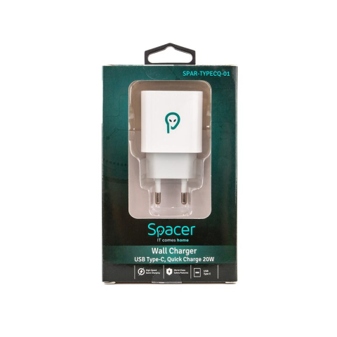 Cabluri & Încărcătoare - Incarcator SPACER de la retea 1 x USB tip C