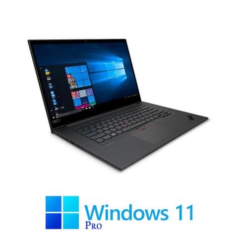Laptop Refurbished - Laptop Lenovo P1 Gen 3, i7-10875H, SSD, Display NOU 4K, Quadro T1000, Win 11 Pro