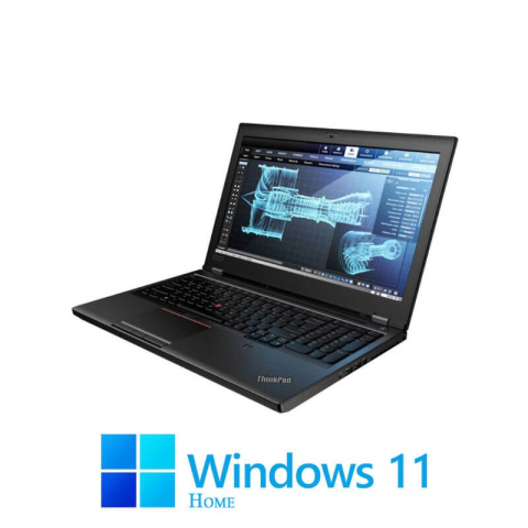 Laptop Refurbished - Laptop Lenovo P52, i7-8750H, 32GB DDR4, Display NOU, Quadro P1000, Win 11 Home