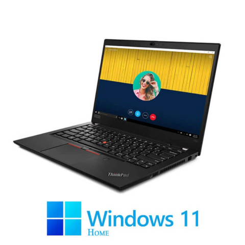 Laptop Refurbished - Laptop Lenovo T495, Ryzen 5 Pro 3500U, 256GB SSD, Display NOU Full HD, Win 11 Home
