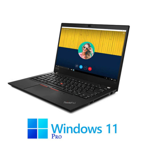 Laptop Refurbished - Laptop Lenovo T495, Ryzen 5 Pro 3500U, 256GB SSD, Display NOU Full HD, Win 11 Pro