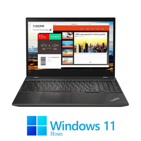 Laptop Refurbished - Laptop Lenovo T580, Quad Core i5-8250U, 16GB DDR4, SSD, Display NOU, Win 11 Home