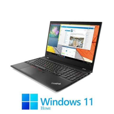 Laptop Refurbished - Laptop Lenovo T580, Quad Core i7-8650U, 512GB SSD, Display NOU FHD, Win 11 Home