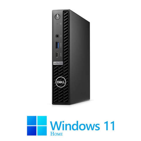 Calculatoare Refurbished - Mini PC Dell OptiPlex 5000, Hexa Core i5-12500T, 16GB DDR4, 512GB SSD, Win 11 Home