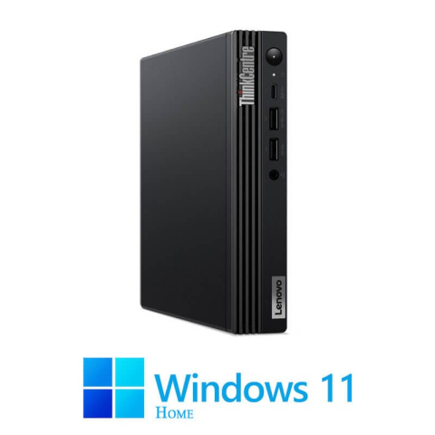 Calculatoare Refurbished - Mini PC Lenovo M70q Gen 5, Quad Core i3-13100T, 16GB DDR5, SSD, Win 11 Home