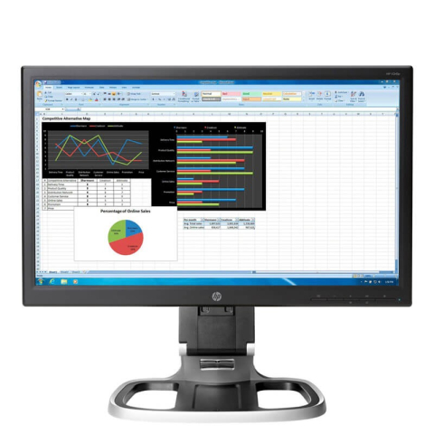 Monitoare Second Hand - Monitoare LED HP V241p, 24 inci Full HD, 1920 x 1080p, Panel VA