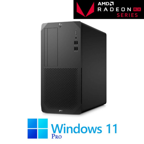 Calculatoare Refurbished - PC Gaming HP Z2 G5 Tower, i5-10400F, 512GB SSD, Radeon RX 570 4GB, Win 11 Pro