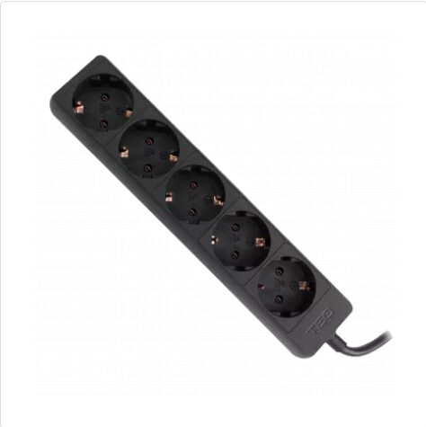 Electrice - Becuri & Prelungitoare - Prelungitor 3m, 5 prize schuko, Negru