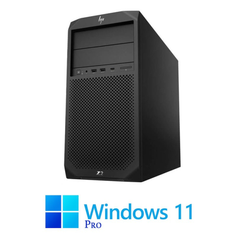 Calculatoare Refurbished - Workstation HP Z2 G4 Tower, Hexa Core i7-8700K, 32GB, 512GB SSD, Win 11 Pro