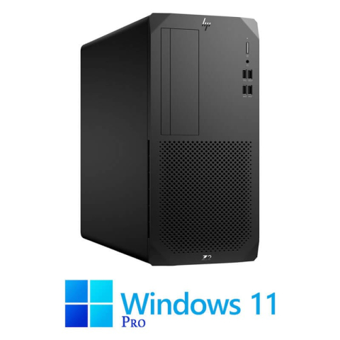 Calculatoare Refurbished - Workstation HP Z2 G5 Tower, Octa Core i7-10700, 32GB DDR4, 1TB SSD, Win 11 Pro