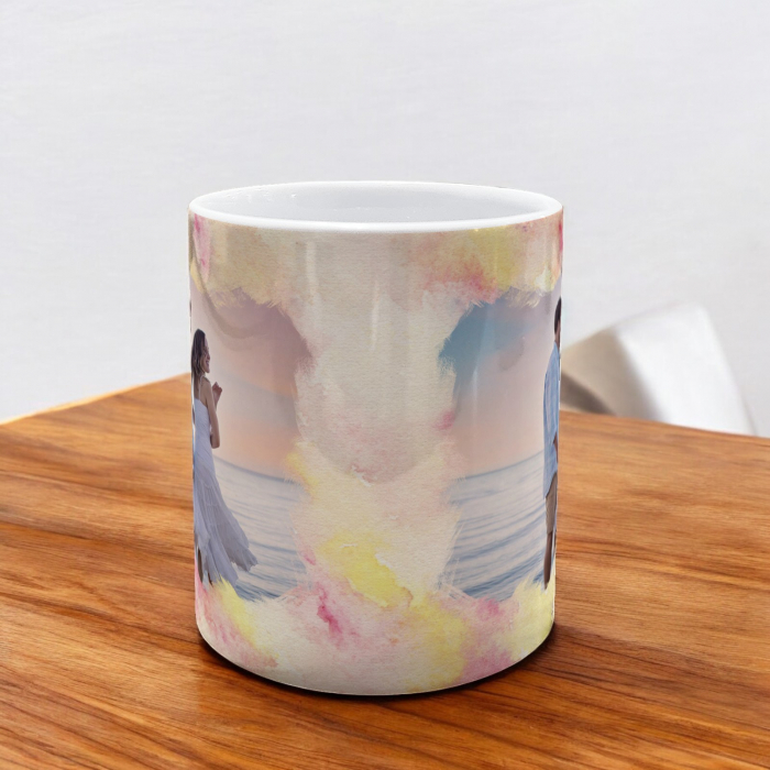 CANĂ CU FUNDAL COLORAT ȘI FOTOFRAFIE (efect acuarelă) [3]