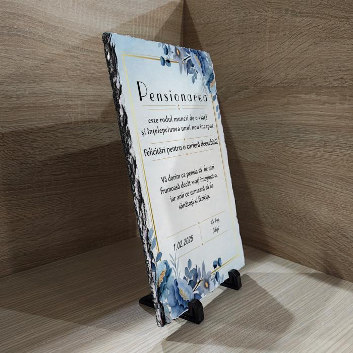 PIATRĂ DE ARDEZIE MESAJ pt. PROASPĂT PENSIONAR [2]