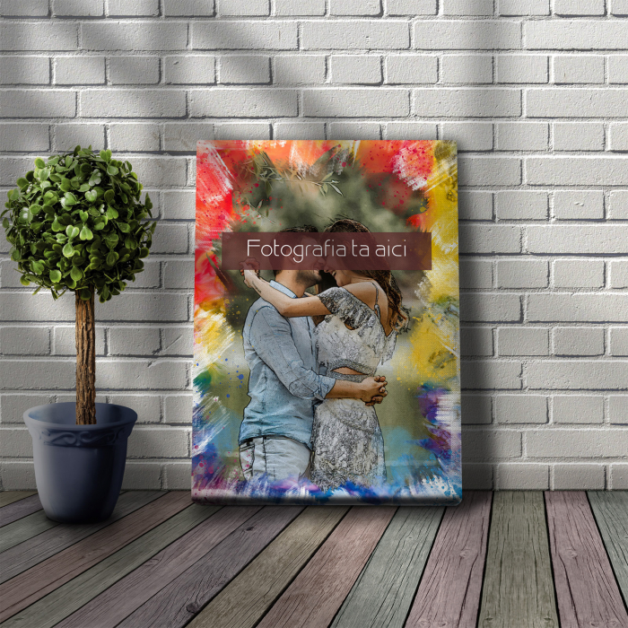 TABLOU CANVAS EFECT ACUARELĂ (dreptunghi model 3) [2]