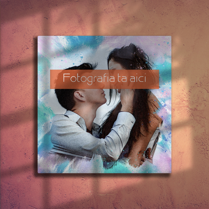 TABLOU CANVAS EFECT ACUARELĂ (pătrat model 1) [1]