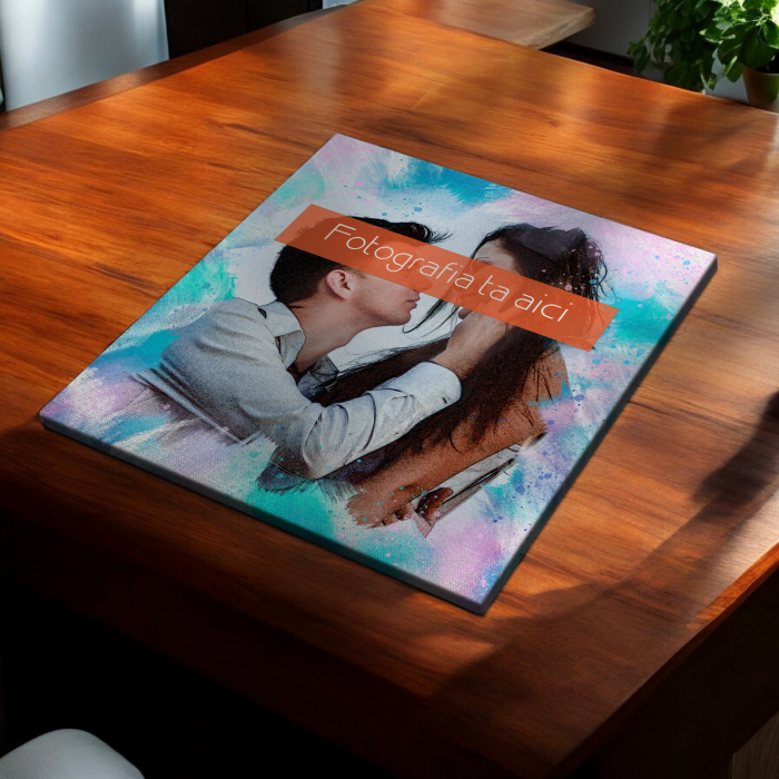 TABLOU CANVAS EFECT ACUARELĂ (pătrat model 1) [3]