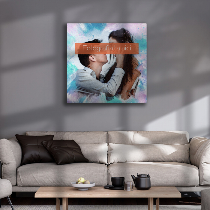 TABLOU CANVAS EFECT ACUARELĂ (pătrat model 1) [4]