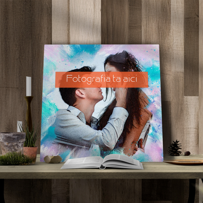 TABLOU CANVAS EFECT ACUARELĂ (pătrat model 1) [2]