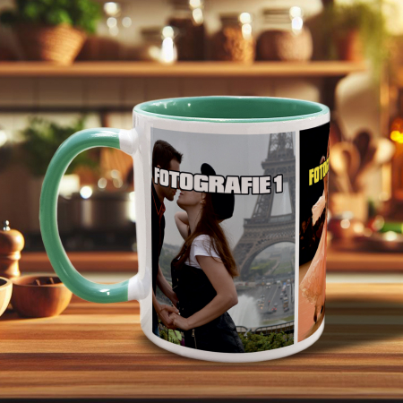 CĂNI PERSONALIZATE - CANĂ 3 POZE ȘI MESAJ