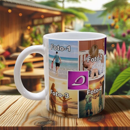 CĂNI PERSONALIZATE - CANĂ I LOVE YOU și COLAJ 7 FOTOGRAFII